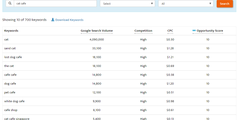 Google Ads Free Keyword Selector Tool