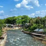 Bukit Lawang, a tourist destination that is home to wild orangutan species in Langkat